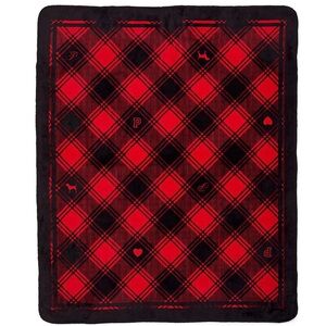 Victoria’s Secret PINK Blanket HOLIDAY 2025 RED HEART Sherpa Buffalo Plaid